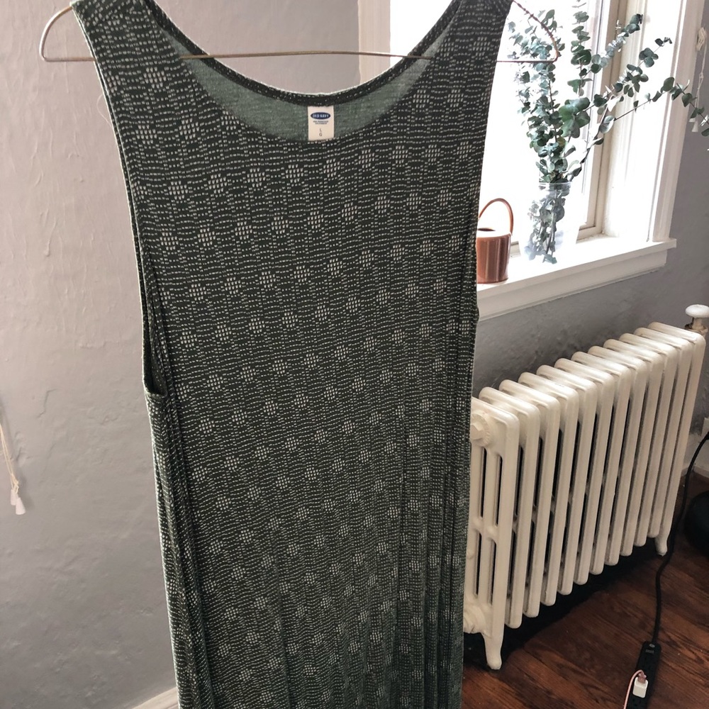 Olive green t-shirt dress